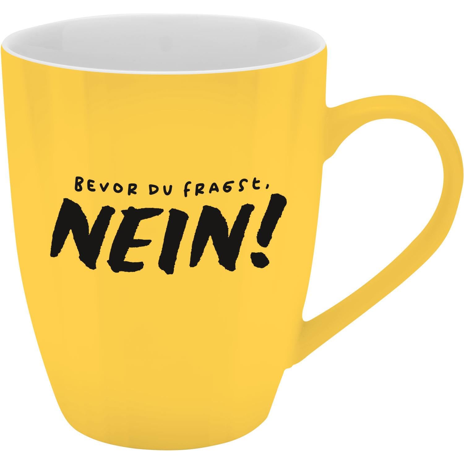 GRUSS & CO Mug with No Motif, Mug with Saying, New Bone China Porcelain, 35 cl, with Gift Bath Role, Funny Gift, Birthday, 74207
