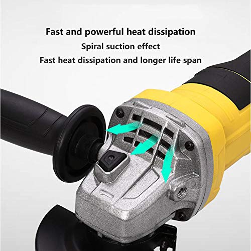 LHGXQ-Dp Der Bürstenlose Lithium Batterie-Winkelschleifer, 21-V-Hochleistungs-Handpolier- Und Schneidemaschine,Steinmetallen Entfernen Von Rost Verwendet Werden,Gelb,21V – Bild 6