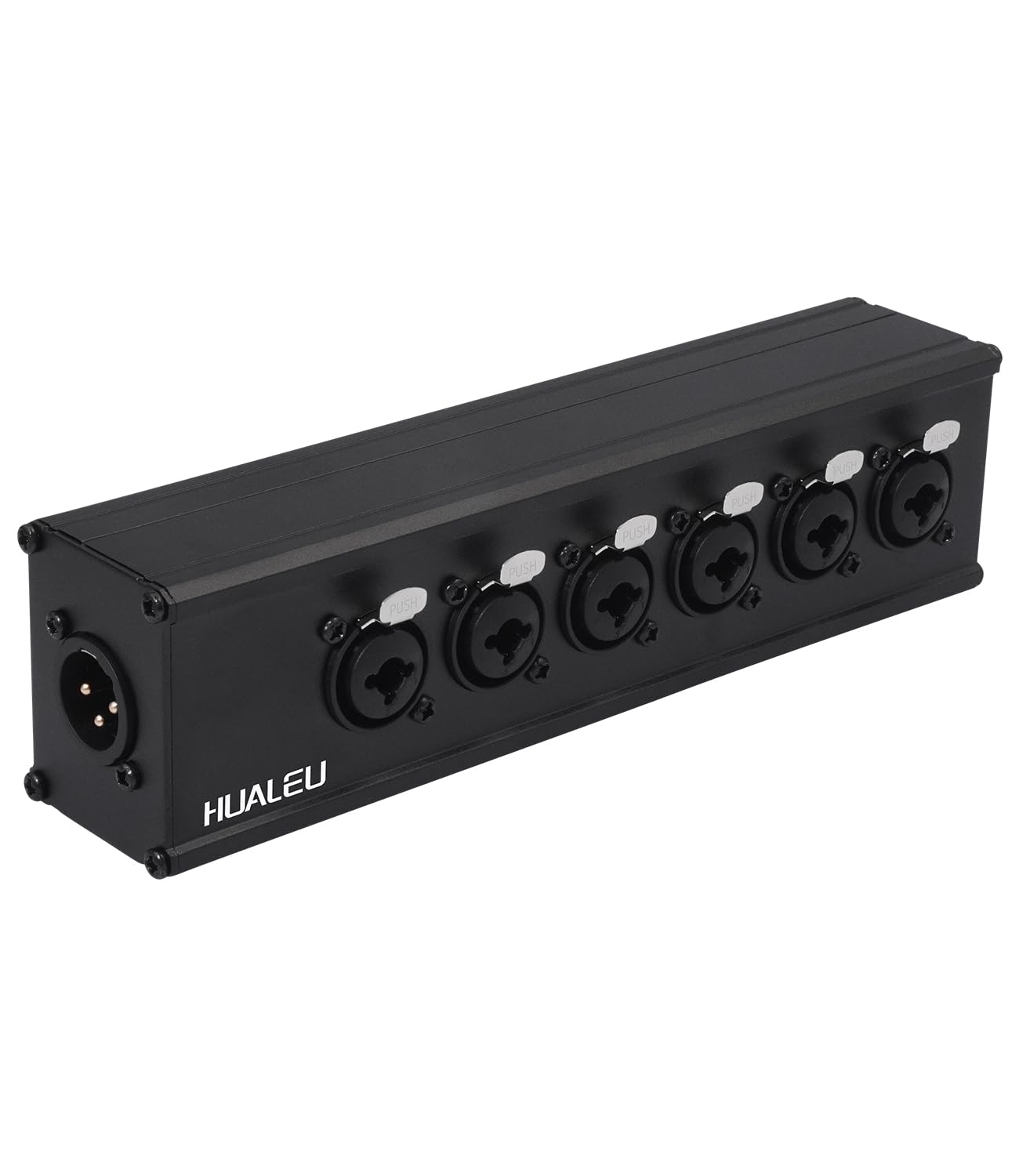 3-poliger XLR- und 1/4-TRS-Splitter, 6-Buchse auf 1 XLR-Stecker, 6-Wege-XLR-Six-Eingang und 1-Ausgang-Parallelanschlussadapter, vier Mikrofoneingänge umgewandelt in einen Ausgang, 15,2 cm auf 1
