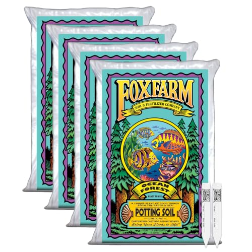 Image of FoxFarm Ocean Forest Potting Soil w / 2 Plant Tags, 1.5cu ft (4 Pack)