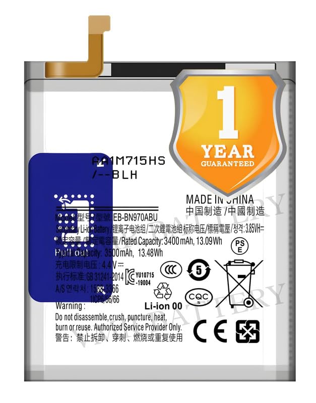 Image of Original EB-BN970ABU Battery Compatible for Samsung Galaxy Note 10 (SM-N970F, SM-N970U, SM-N970U1, SM-N9700, SM-N970W, SM-N9700, SM-N970N, SM-N970X) - (3500mAh) - 1 Year Warranty K7