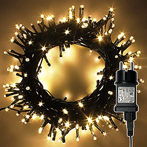 A.bigwhale Lichterkette Außen Innen, 22M 200 Led Lichterkette Strombetrieben mit Stecker Lichterkette Weihnachtsbaum für Garten Hochzeit Weihnachten Party Warmweiß Gresonic (Warmweiss) Cover