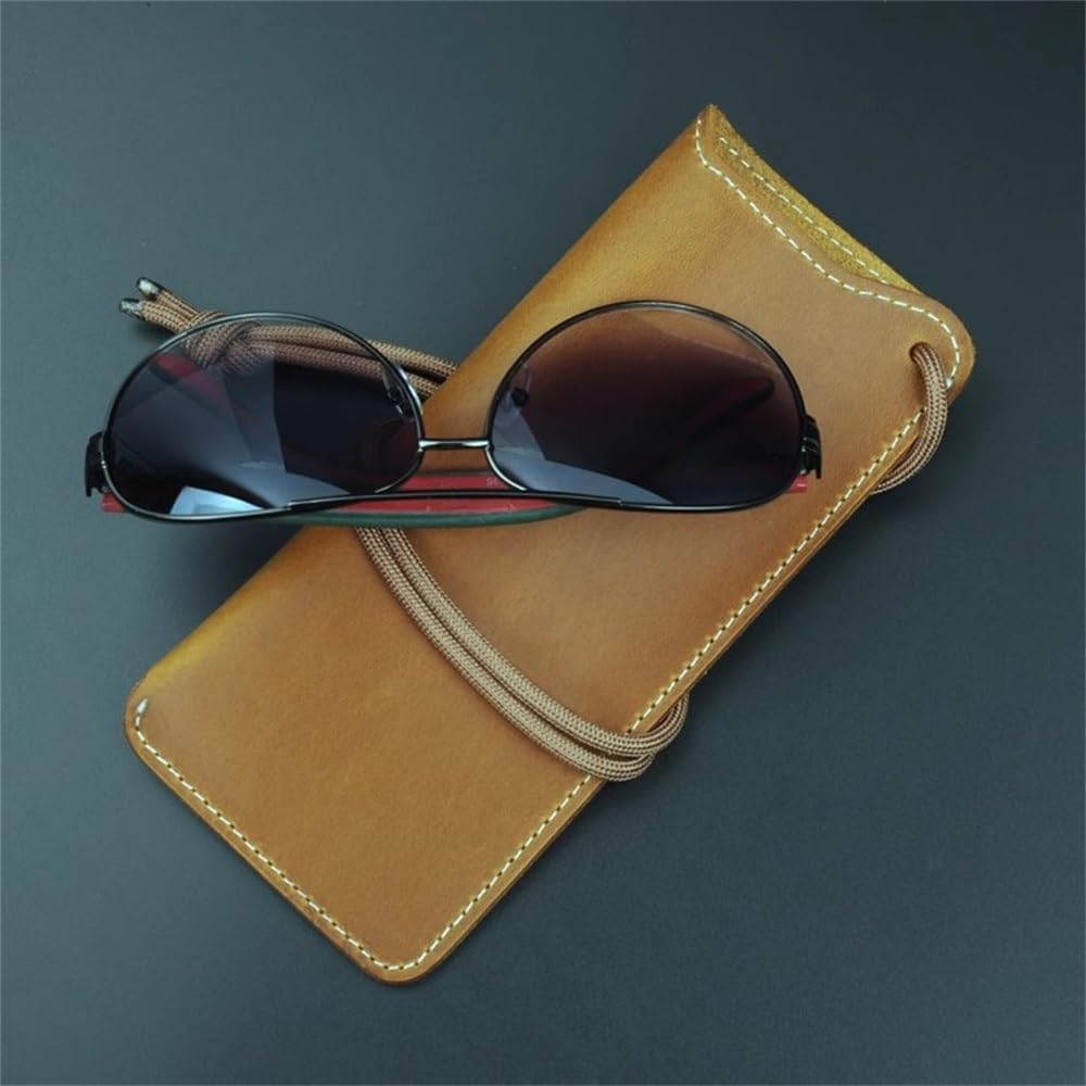Gafas Portátil Funda Estuche de cuero for gafas sol for colgar al cuello