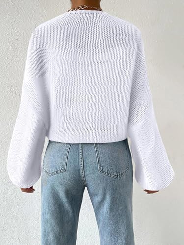 Image of Women's Bolero Shrug Sweater Long Sleeve Open Front Crop Cardigan Top Outerwear
