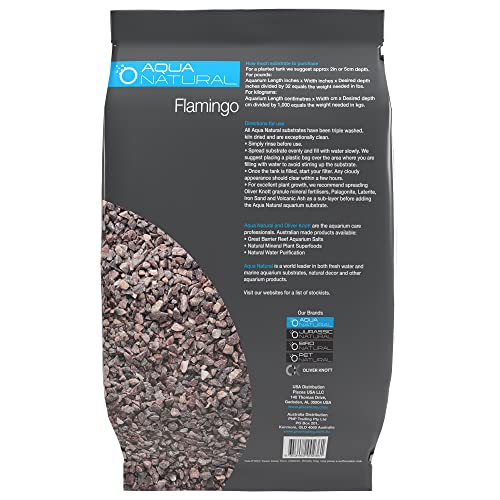 aqua natural flamingo 10lb gravel substrate for aquascaping aquariums vivariums and terrariums 4-6mm rose pink