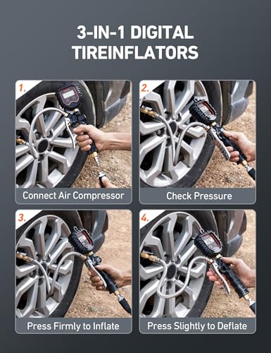 AstroAI Digital Tire Inflator Gauge