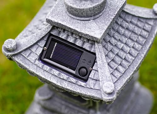 Bolanggu Pagoda Garden Statues Solar Powered Statue Japanese Garden Outdoor Zen Lantern Decorations For Home Yard Lawn Landscape Decor thumb #5