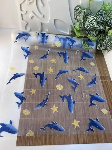 Image of ElastPro (45 cm X 5 m) Printed Shelf Liners for Kitchen Shelves, Drawer Mat, Shelf Liner, Fridge Mats, Kitchen Cabinet Drawer Mat Liner(Fish Print)