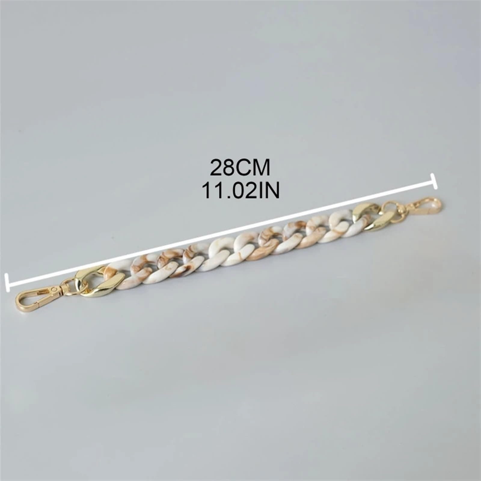 Cadenas para Bolsos Asa de Bolso Cadena DIY Resina Bolso Correa Hombro Monedero Correas de Repuesto con Hebillas for Bolsos(Beige)