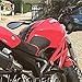 Plats de protection du réservoir de carburant de m/Fit For - DUCATI M-on-ster / 696 795 796 1100 1100S Moto Autocollant Anti Dérapant Tapis De Réservoir De Carburant Gaz Latéral Du Genou Grip Tapis