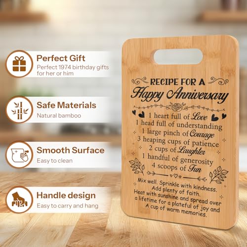 Tabla de cortar conmemorativa para aniversario, regalo para ella, regalos de boda para pareja miniatura 4