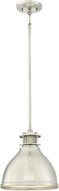 63269 One-Light Indoor Pendant, Brushed Nickel Finish with Mesh Detail