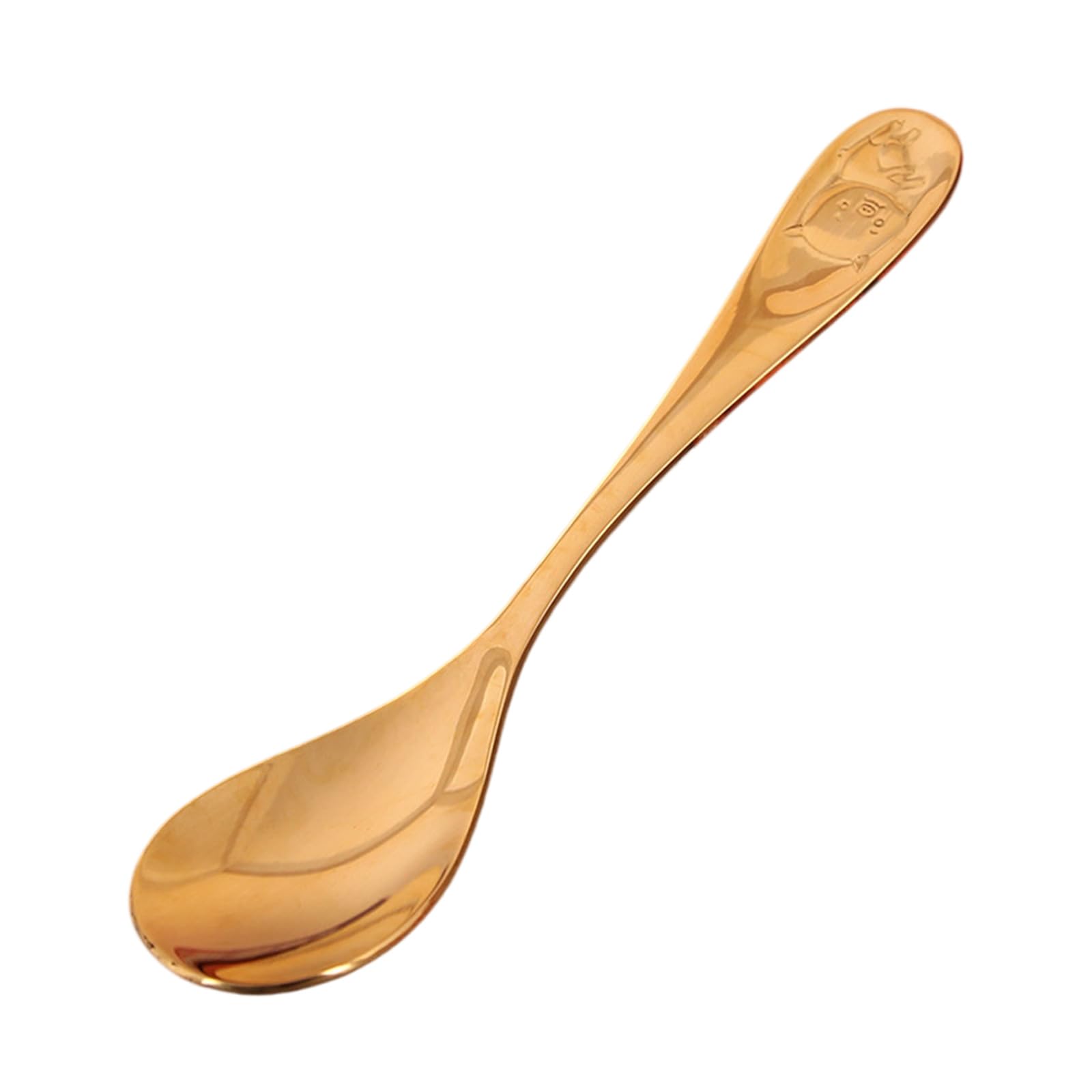 LUCKGONI Elegant Chinese Birth Animal Soup Spoon Bronze 12 Animal Design Optional For Dining And Collecting