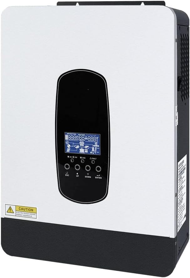 Y&H 3200W Solar Hybrid Inverter DC24V to AC230V, Off-Grid Pure Sine Wave Inverter with 80A MPPT Solar Charger + AC Charger,Max PV 3000W DC55-450V Input,fit for 24V Lead-Acid/Lithium Battery