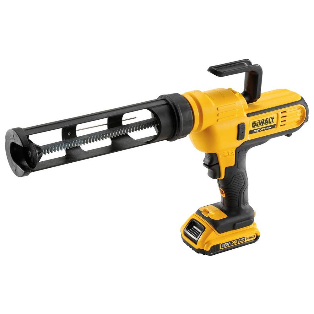 DEWALT - Pistolet à Mastic Électrique XR 18V 2 Ah - DCE560D1-QW - Pistolet à Cartouche 310 ml sans Fil en Coffret avec Batterie et Chargeur - Pistolet Silicone avec Variateur de Vitesses Électronique