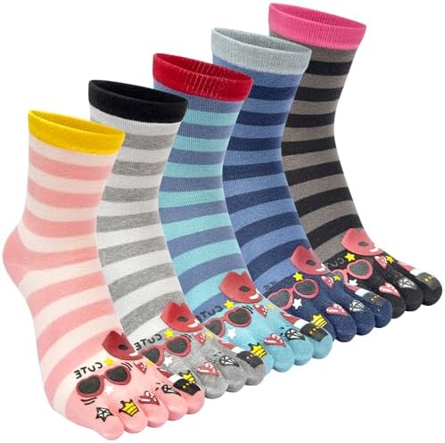 Calzini Con Dita Separate Donna - 5 Paia Fantasia Animali - Foto 5