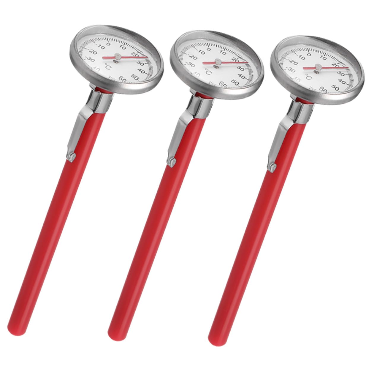 3pcs Car Air Conditioner Mechanical Thermometer Set for Vehicle Interior with Accurate Temperature Gauge and Vent Mount Suitable for Automotive Ac Testing