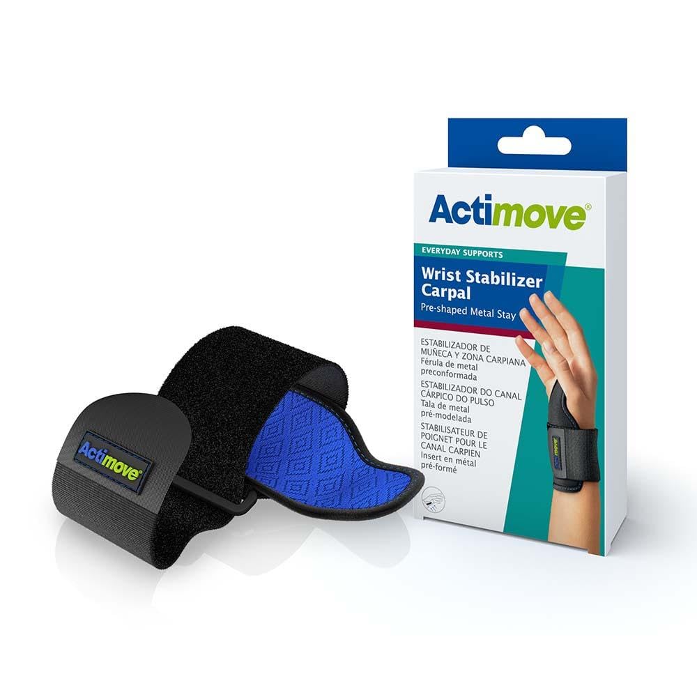 Actimove Everyday Supports Wrist Brace Carpal| Wrist Support with Pre-Shaped Metal Stay for Injuries, Wrist Pain & Carpal Tunnel, Right or Left Wrist