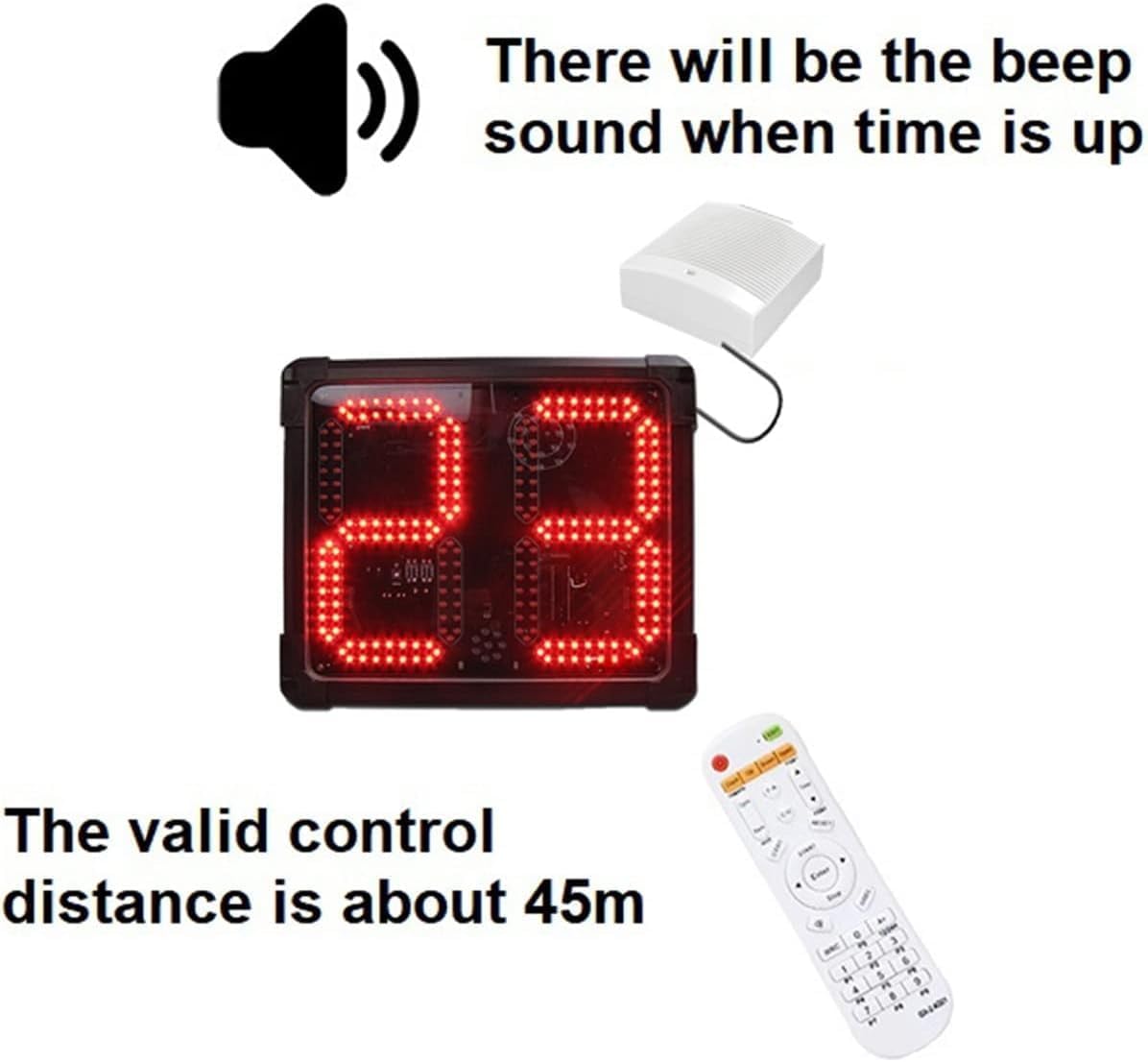 【VIPセール】Kanduo LEDデジタルスコアボード スコアボードとタイマー、リモコン付き電子ポータブルデジタルスコアボード、高輝度(Suit