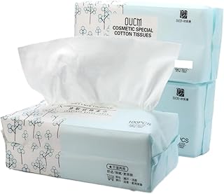 FOMIYES 100 Pçs Lenços De Rosto Descartáveis Almofadas De Algodão Para Rosto Toalha De Rosto Descartável Maquiagem Almofadas De Algodão Tecido De Algodão Extrativo Tecido Branco