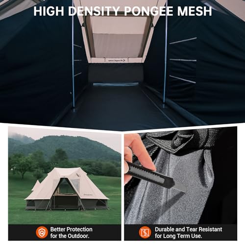 KingCamp Khan Inner Tent for 2 Person, Dark Room Tent with High Density Mesh, Lightweight Waterproof Windproof for Camping Backpacking Hiking Fishing RV
