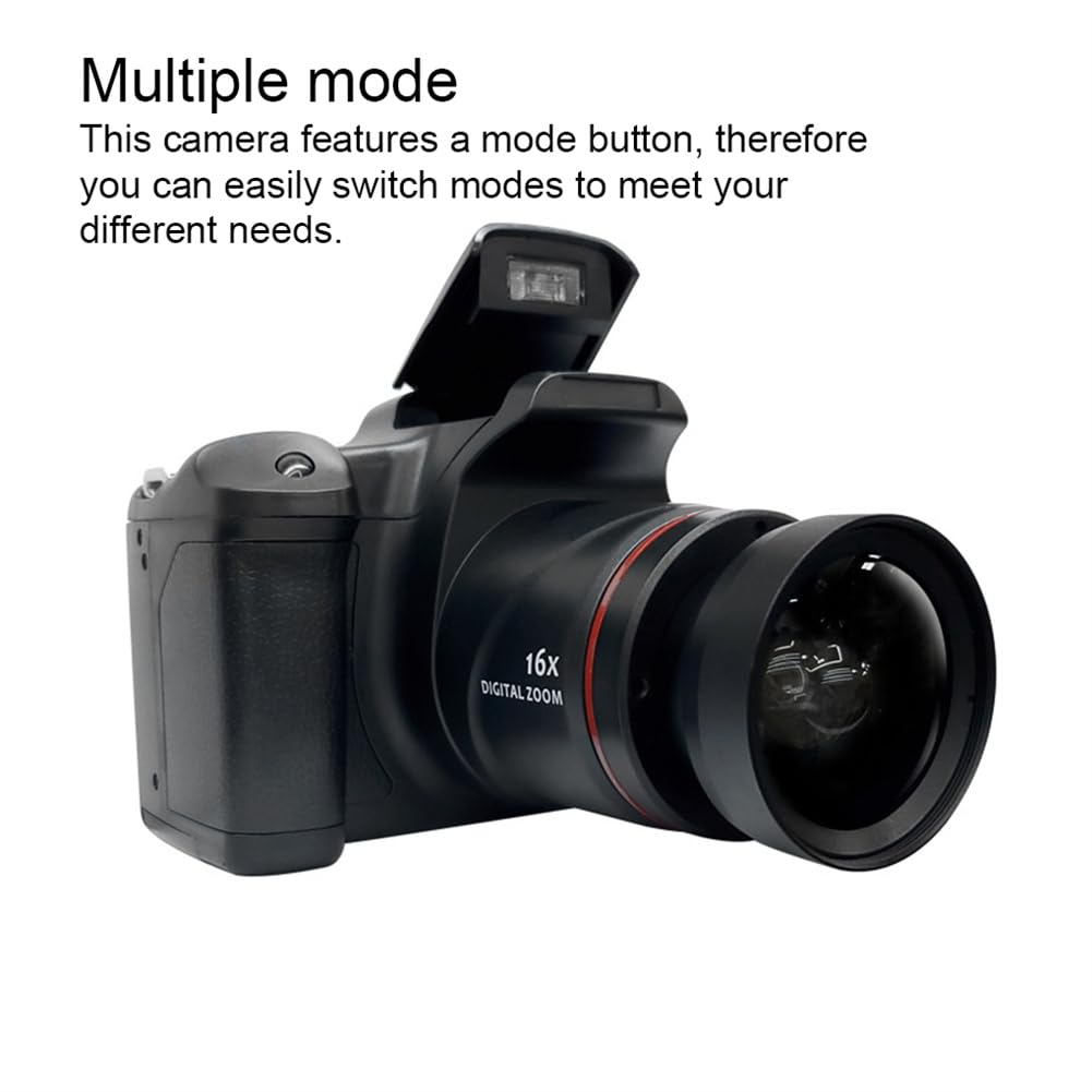 Appareil photo reflex numérique avec écran de 2,4 pouces, objectif grand angle, zoom 16x, appareil photo numérique haute définition pour étudiants, débutants, photographes professionnels +
