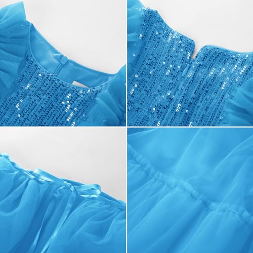 Image of GRACE KARIN Girls Dresses Sequin Party Formal Pageant Dress Tween Girl Birthday Tulle Prom Princess Maxi Dress Size 5-14