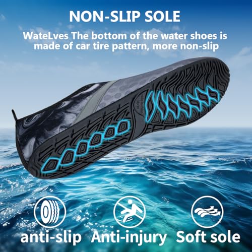 Image of IceUnicorn Water Shoes Men Women Beach Swim Aqua Barefoot Socks Pool Quick Dry Yoga