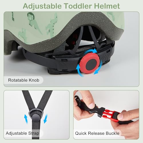 Image of Toddler Helmet, Baby Infant Kids Bike Helmet for Kids Age 1-3 /2-4 /3-5 /5-8 Adjustable Toddler Bike Helmets for Boys Girls for Scooter Skateboard Cycling
