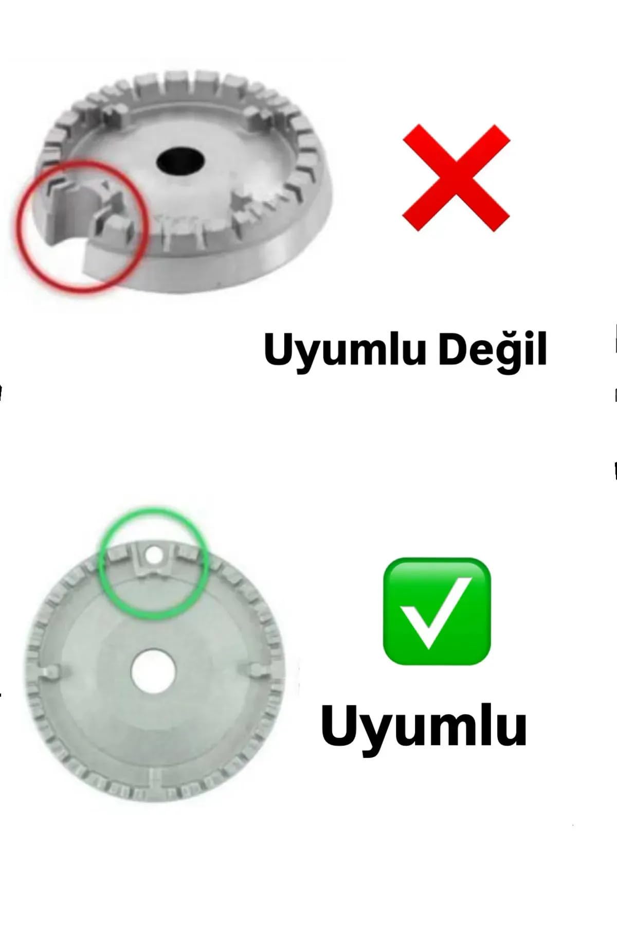Cook-Lab 2 (Iki) Ad Kumtel/Luxell Ankastre Set Üstü Ocak Izgarası 45,5X22,5X4,5Cm Ve 8 Parça Bek Kapak Seti Siyah