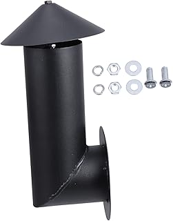 EXQUIMEUBLE Grill Chaminé Grelhador ao ar livre Grelhas ao ar livre Kit de parafusos Churrasqueira Chaminé Carvão Iniciante de chaminé de carvão Chaminé Forno de churrasco Chaminé de churrasco Chaminé Forno de churrasco Chaminé Preto