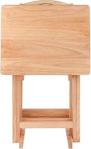 Miniatura 5 de Juego de mesa de madera Alex de 5 piezas, bandeja plegable para TV, soporte portátil para laptop, escritorio compacto para juegos, ahorro de
