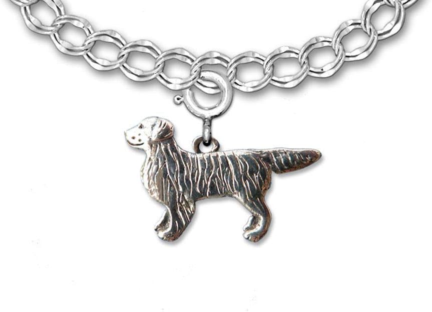 Sterling Silver Golden Retriever Full Body Charm