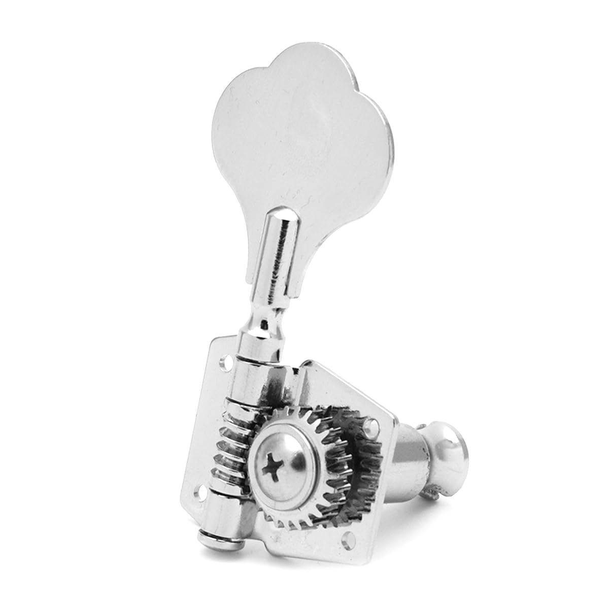 Laroal Musiclily 2R 2L Open Gear Bass Tuners Tuning Pegs Machine Heads Set Chrome 4 Pieces for Electric Bass Guitars Guitar Tuning Keys - Image 3