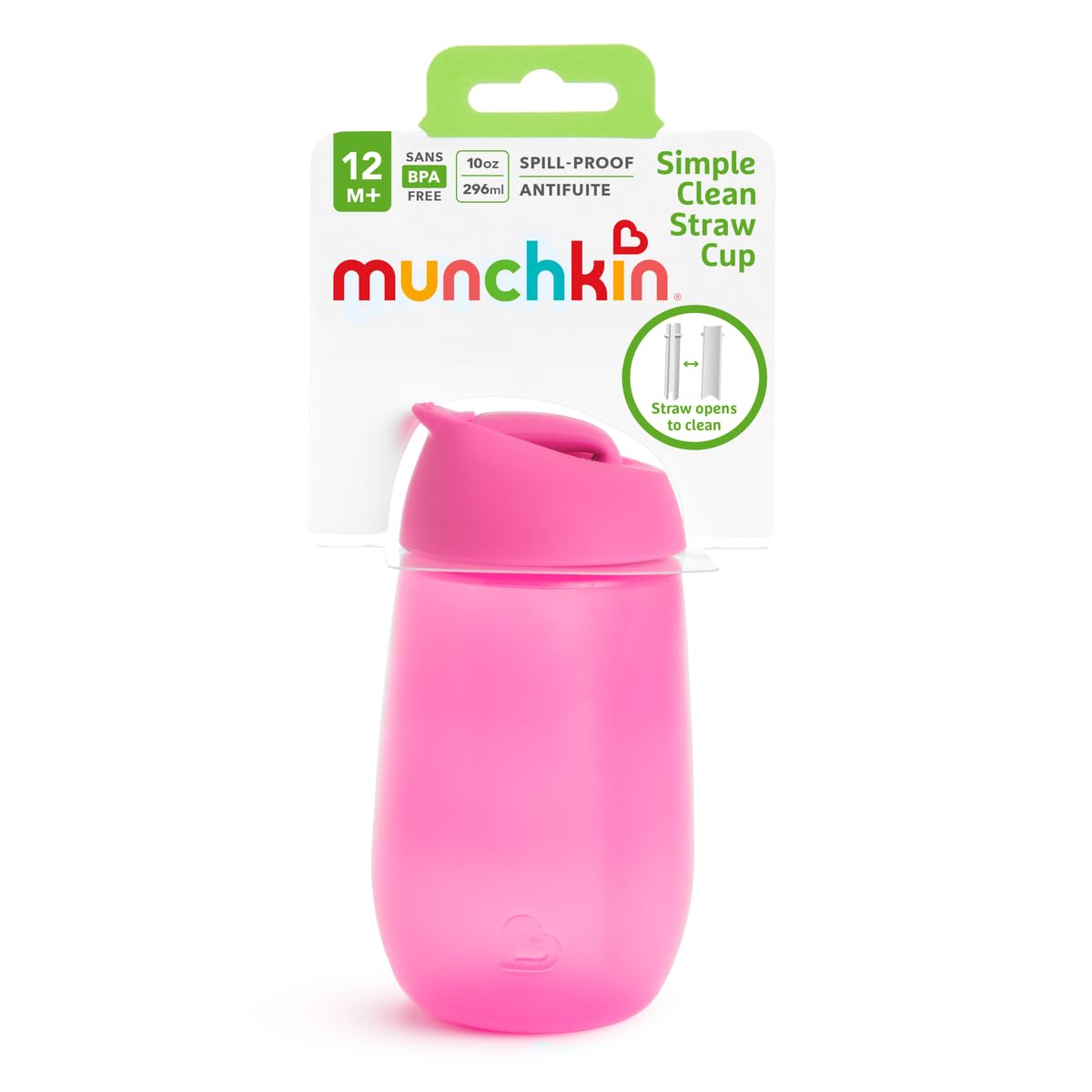 Munchkin Simple Clean Toddler Practice Cup, Baby & Sippy Cup with Straw, BPA Free Non Spill Cup - Image 3
