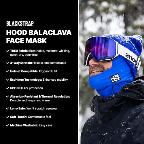 Image of BLACKSTRAP Hood Balaclava Face Mask - Cold Weather Ski Mask, Breathable, Moisture-Wicking, and Helmet-Compatible