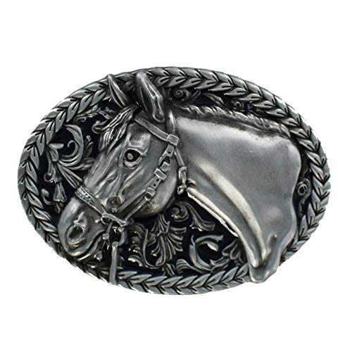 eeddoo® Gürtelschnalle - Pferd (Buckle für Wechselgürtel für Damen und Herren | Belt Frauen Männer Oldschool Rockabilly Metall Gothic Wave Rock Biker Western Trucker Casino Skull) Cover