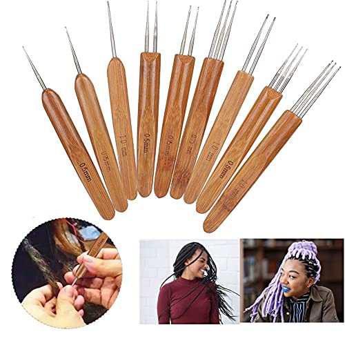 9PCS Dreadlocks Crochet Hooks Set estensioni dei