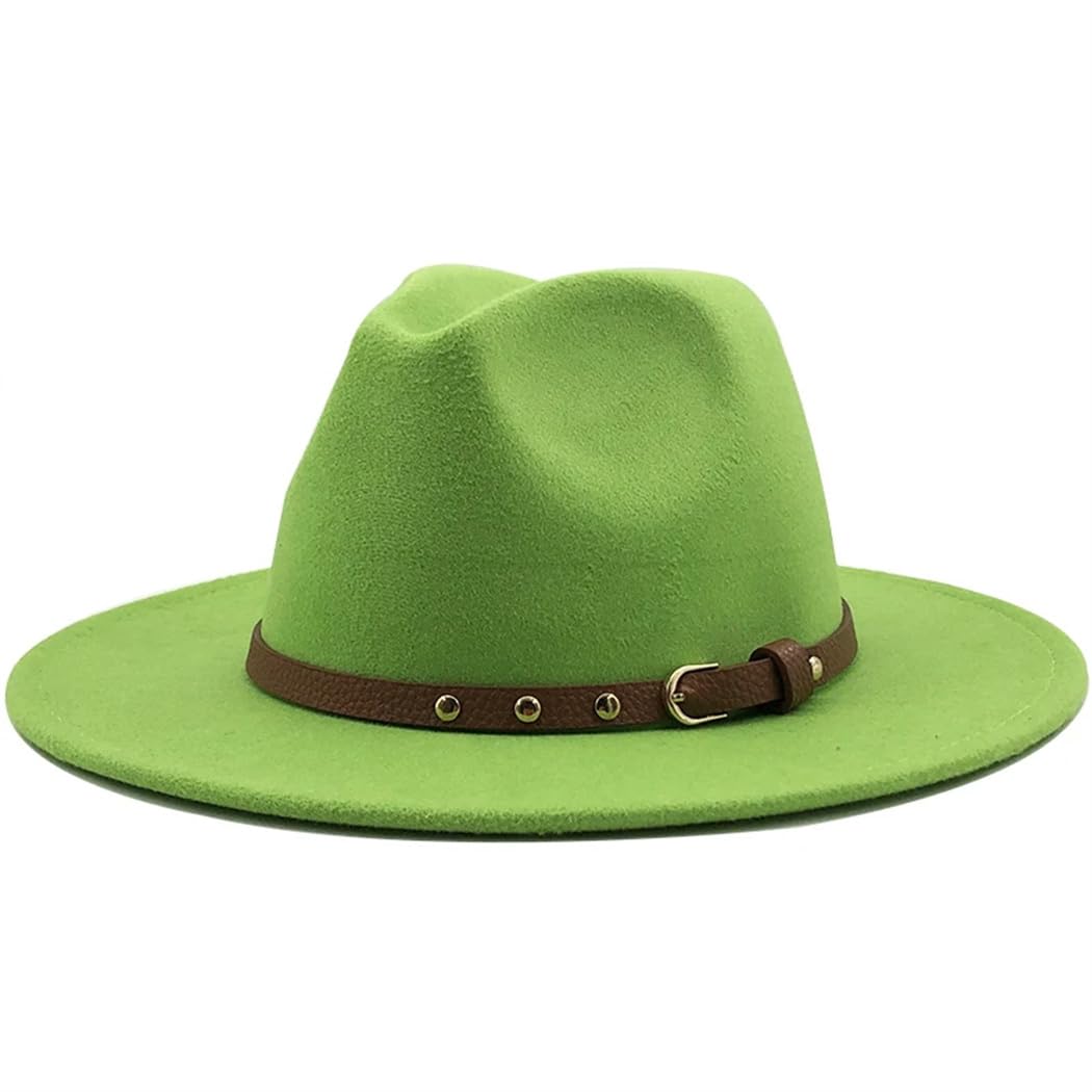 Cappello a cilindro da chiesa a tesa larga Panama in feltro solido per uomo e donna cappello Fedora per berretto Jazz in lana