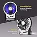 EasyAcc Desk Air Circulation Fan with Remote,11 inch Quiet Cooling Fan,3D Auto Oscillating for Whole Room,12H Timer,for Office Bedroom Kitchen Home (BK 2600)