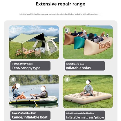 Image of Inflatable Patch Repair Kit Waterproof Heavy Duty, Clear PVC Repair Tape for Bounce House, Tent, Canvas, Canopy, Pool Floats