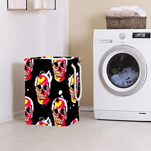 Panier à linge durable style gothique punk et tête de mort - 3