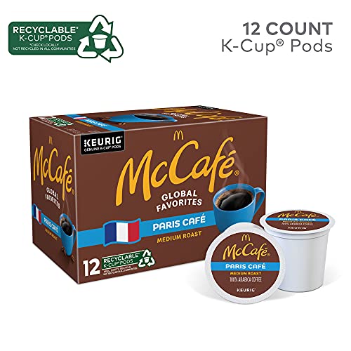 Image of McCafe Paris Cafe, Single Serve Coffee Keurig K-Cup Pods, Medium Roast Coffee, 12 Count