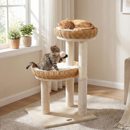 PETSITE Árbol para Gatos 30 pulgadas con Rattan PE miniatura 2