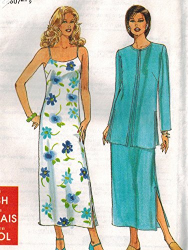 Robe et veste Simplicity 8562 coupe ajustée poitrine 77.5 à 96.5 cm
