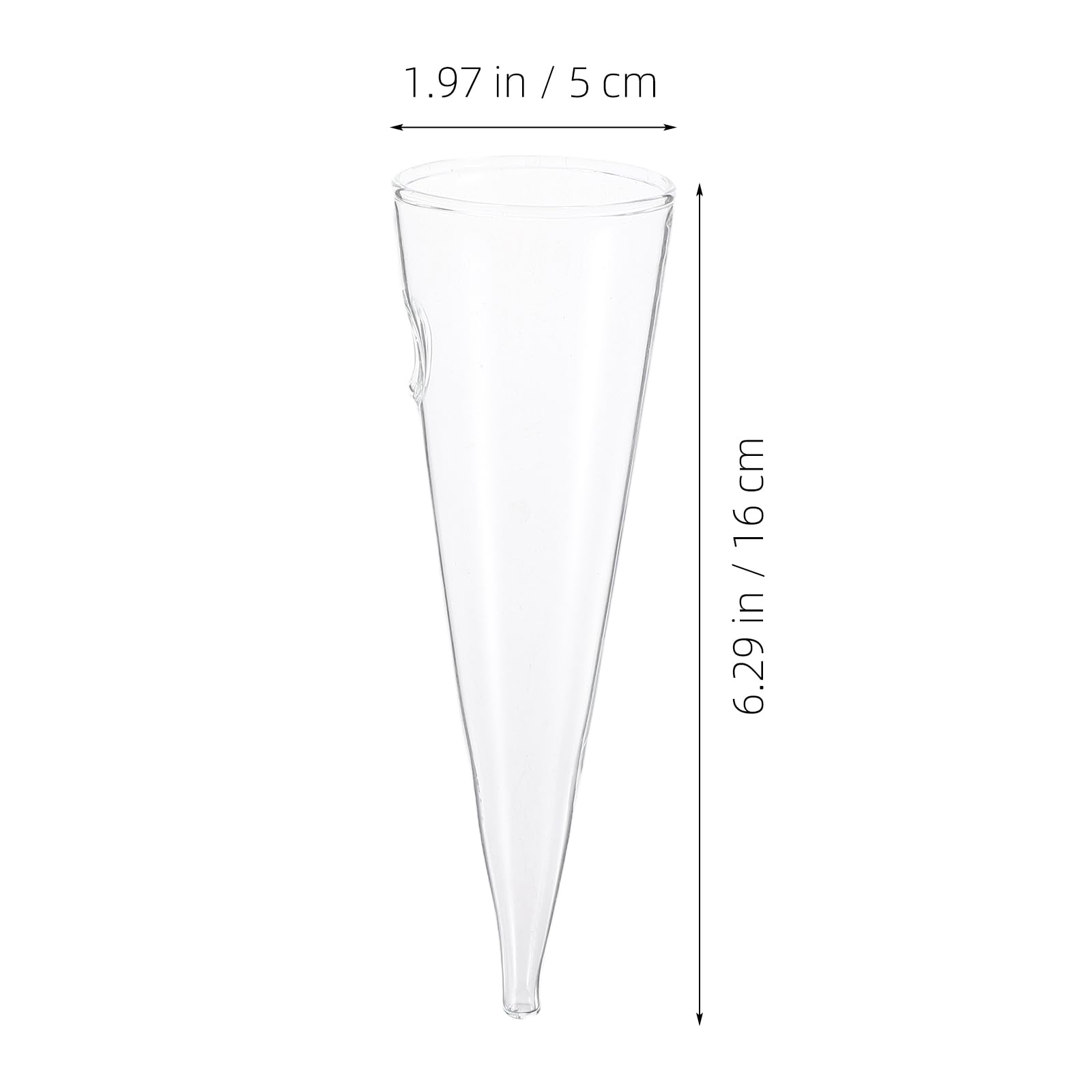 BESTOYARD Lot de 2 vases hydroponiques en verre pour propagation - Vase mural pour terrarium - Tubes de propagation pour plantes aériennes - Vases en verre à suspendre au mur - Vase en forme de cône -
