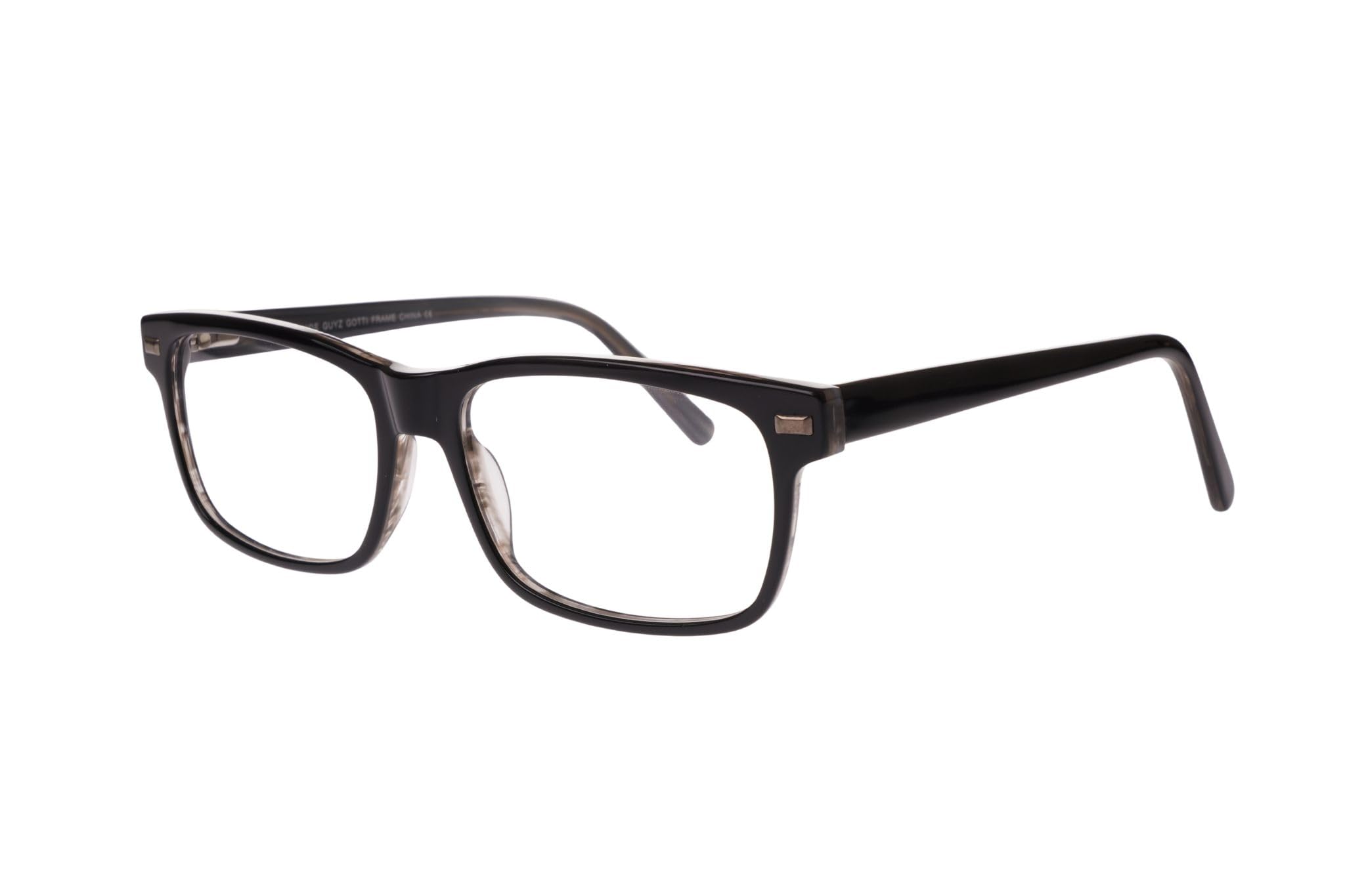 XPL Wide Guyz GOTTI Eyeglasses, Black Frame, 60-18-155 Size, Large Fit