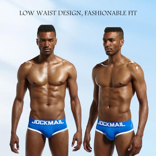 JOCKMAIL 2 Pack Mens Jock strap Underwear Briefs Sexy Open Back Underwear for Gym, Parties, Date Nights3