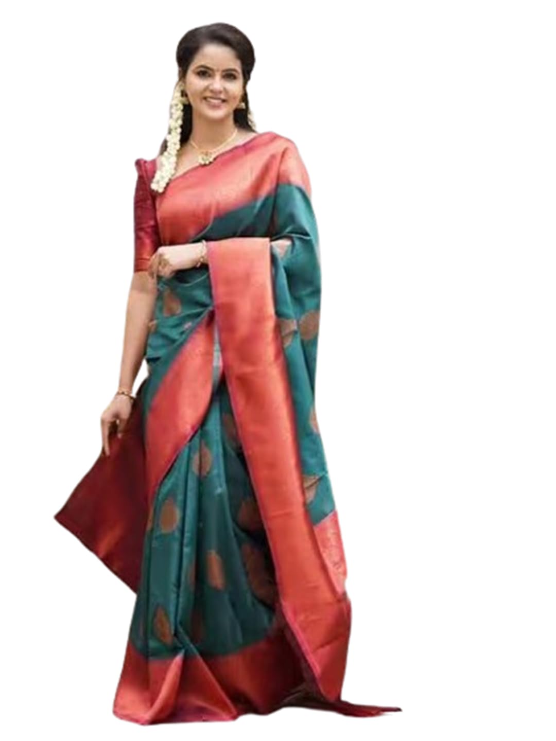 Jaanvi fashion Vrouwen Banarasi Zwarte Kleur Zijde Met Zilver Zari Jaanvi fashion Vrouwen Banarasi Zwarte Kleur Zijde Met Zilver Zari