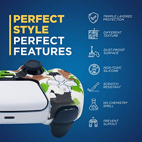 image for ORCHKID PS5 Silicone Gel Grip Controller Cover Skin Protector (ps5 Whi